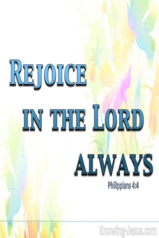 Philippians 4:4 Rejoice In The Lord Always (blue)